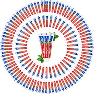 200 Tubes Bulk Travel Size Mini Toothpaste, 0.35 oz Disposable Mint Flavor Pocket Teeth Paste Small Essential Toothpaste for Travel, Home/Hotel/Guests/Charity/Homeless/Camping Oral Care (Single Use)