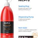 Nicpro 14 Colors Large Bulk Acrylic Paint Set (33.8 oz, 1000 ml) Rich Art Painting Supplies, Non Toxic for Multi Surface Canvas Wood Leather Fabric Stone Craft, for Kid & Adult with Pump, Color Wheel, 33.8 Fl Oz