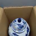 Galt International Classic Blue and White Flower Chinoiserie Jar 12" w/Lid - Ginger Jar, Tea Storage, Decorative, Home Decor Jar