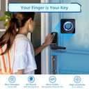 Smart Door Lock with Handle, Keyless Entry Digital Lock for Front/Interior Door,Fingerprint Exterior Locks, Electronic Deadbolt with Keypad,Biometric Door Knob,Smart Locks for Home, Apartment, Office