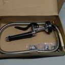 Pre Rinse Sprayer Commercial with 45 Stainless Steel Hose, 1.42 GPM Commercial Sink Sprayer, High-Pressure Dish Spray for Restaurant Use, Sink Spray Nozzle with Adapters (Black)