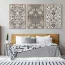 Large Retro Framed Wall Art, William Morris Painting Pictures, 32"X48"X3, 32" X 48" X 3pieces Framed
