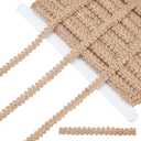 PH PandaHall 22 Yard Braided Burlap Ribbon Burlywood Lace Craft Ribbon 11mm(3/8 Inch) Rustic Woven Braid Trim Jute Ribbons for Bohemian DIY Crafts Costume Slipcover Curtain Clothing Sofa Home Decor (792''L x 0.4''W)