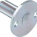 Zinc Plated Steel Dummy Door Knob Spindle | Pack of 2 | Stem 15/16" Long, 3/8" - 20 TPI | Antique Doorknob Hardware, Door Knobs Replacement Parts | FB4-SZ