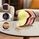 Lampeez Light up Hat Organizer, Acrylic Hat Holder with Solid Wooden Base with USB powered, Hat Stand for Baseball Caps Flat Caps Duck Tongue Cowboy Hats(Customized)