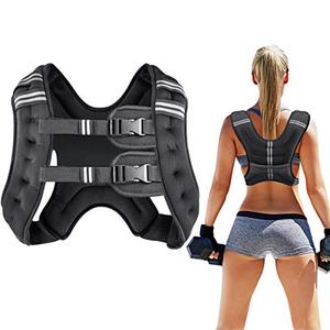 Prodigen Weighted Vest for Women and Men 20 Lbs with Reflective Stripe and Double Adjustable Buckle Straps Weight Vests for Strength Training, Jogging, Cardio, Weight Loss, Muscle Building, 20 lbs, Black