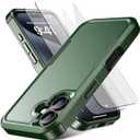 for iPhone 16 Case [Shockproof] [Dropproof] [Heavy Duty Protection] [Pocket-Friendly] Slim & Tough Non-Slip Protective Phone Cover for iPhone16 6.1inch, Teal Green