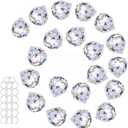 Crystalsuncatcher 20Pcs 1.75 inch/40mm Clear Crystal Ball Prism Pendant Suncatcher for Feng Shui/Divination or Wedding/Home/Office Decoration