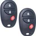 2 x SUPALAND Key Fob Keyless Entry Fits for Toyota 2007-2017 Tundra /2005-2016 Tacoma / 2008-2013 Highlander / 2004-2015 Sienna /2008-2016 Sequoia Remote Control Replacement GQ43VT20T 89742-AE010