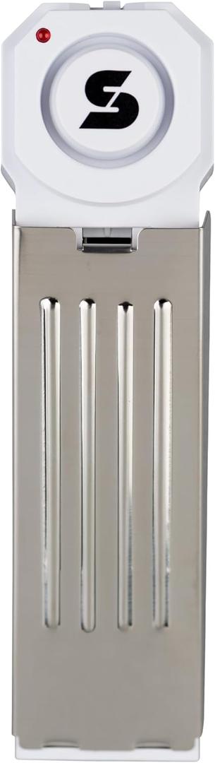 SABRE 120 dB Wedge Door Stop Security Alarm, Extremely Loud Wireless Alarm Siren Audible Up To 1,500 Ft., Non-Skid Pad, Compact Alarm Great for Home, Travel, Apartment or Dorm (White) SABRE 120 dB Wedge Door Stop Security Alarm, Extremely Loud Wireless Alarm Siren Audible Up To 1,500 Ft., Non-Skid Pad, Compact Alarm Great for Home, Travel, Apartment or Dorm (White)