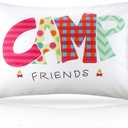 Moukeren Camp Friends Girl Autograph Pillowcase Summer Camp Pillowcase Travel Pillow Case Travel Pillow Cover for Kids Package Stuff Essentials Sleepaway Accessories (Multi Colors, 1 Pcs)