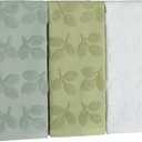 Remagr 3 Pcs Eucalyptus Leaves Hand Towels Set 100% Cotton Jacquard Sage Green Bath Towels Botanical Farmhouse 29.5 x 13.8 Inch Absorbent Soft Kitchen Towel for Home Spring Summer Decor Festive Gift