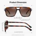 3 x Night Vision Driving Glasses Polarized Anti-glare, HD Yellow Tinted Glasses for Women Men (A18 Brown/Brown)