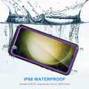 Lanhiem for Samsung Galaxy S23+ Plus Case, IP68 Waterproof Dustproof Case with Built-in Screen Protector, Rugged Full Body Shockproof Protective Cover for Galaxy S23 Plus 6.6 Inch, Purple