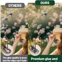 2 x 12 Pack Fake Dragonflies, Hat Clip Artificial Realistic 3D Dragonflies Garden Stakes Decor and Horse Fly Deterrent, Dragonfly Humming Bird Stakes, Fly Scare Devices for Indoor Outdoor