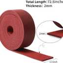 Jack&Chris 72.5 Inches Long Leather Straps for Crafts, 1.5 Inch Wide Leather Strips, Full Grain Leather for DIY Arts & Craft Projects, Fabric, Patch, Clothing, Jewelry, Red
