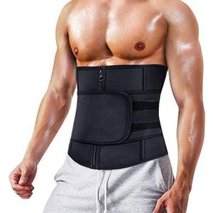 MOLUTAN Men Waist Trainer Trimmer for Weight Loss Tummy Control Compression Shapewear Sweat Belt Body Shaper, Medium