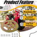 40T Steel Rear Sprocket #40/41/420, 6-Hole, Compatible with Mini Bike Models CT100U, CC100X, MMB80, DB30, MBX10 - Replacement Sprocket with Wrench Included