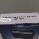 Portable AM FM Radio with Bluetooth Speaker, AC Plug in/USB C Rechargeable or D Battery Operated Transistor Radio, 5W Speaker, 3.5mm Earphone Jack, Support TF Card/USB Playing