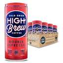 High Brew Coffee, Cold Brew Coffee, Double Espresso, 8 Fl Oz, Ready-To-Drink (Pack of 12)