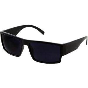Men's Black Super Dark Lens Gangster Sunglasses Cholo Glasses - Flat Top Shades (Black)