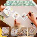 Mini Sticker Printer AHM2, Mini Thermal Printer with 3 Rolls Paper, Portable Bluetooth Inkless Printpods, Pocket Label Maker Suitable for Creative Kids DIY, Diaries, Photos, Study Notes -White