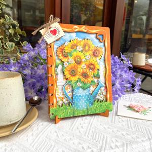 ONLANKET Sunflower Wooden Anniversary Cards 6x8 in, Mothers Day Card, Happy Anniversary Card For Him or Her, Romantic Cards For Her, Love Anniversary Cards For Wife, Husband and Couple