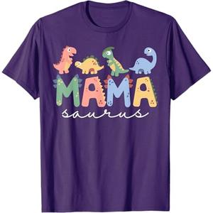 Funny Cute Mamasaurus T Rex Dinosaur Mama Saurus Family T-Shirt Size XXL Purple