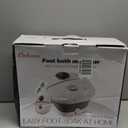 Collapsible Foot Spa Bath with Heat,Foot Massager with Two Side Supports,Leakage Protector,Temperature Control,Bubbles,Red Light,Timer, Feet Spa Tub,Feet Soaker,Gifts (White)