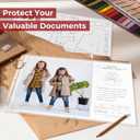 Dunwell 11x17 Sheet Protectors Landscape - (50 Pack, Heavyweight), 11 x 17 Ledger Size Plastic Sleeves, 3 Hole Punched, Fits 3-Ring Binders, Clear Archival Sleeves, Oversized Sheet Protectors