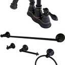 Kingston Brass FSK1616ACL American Classic 4" Centerset Bathroom Faucet, 4-3/4-Inch, Naples Bronze