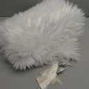 White Table Runner for Home Decor , Fluffy Fur Christmas Table Runners with Tassels for Dining Table ,Dresser ,Thanksgiving, Xmas ,Birthday ,Party ,11.8x70.7 inch