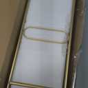 Ceramic Fruit Bowl for Kitchen Counter - 3 Tier Fruit Basket with Metal Stand, Tiered Fruit Stand for Countertop, Snack, Nuts, Cake, Dessert, Cute (Gold, Small)