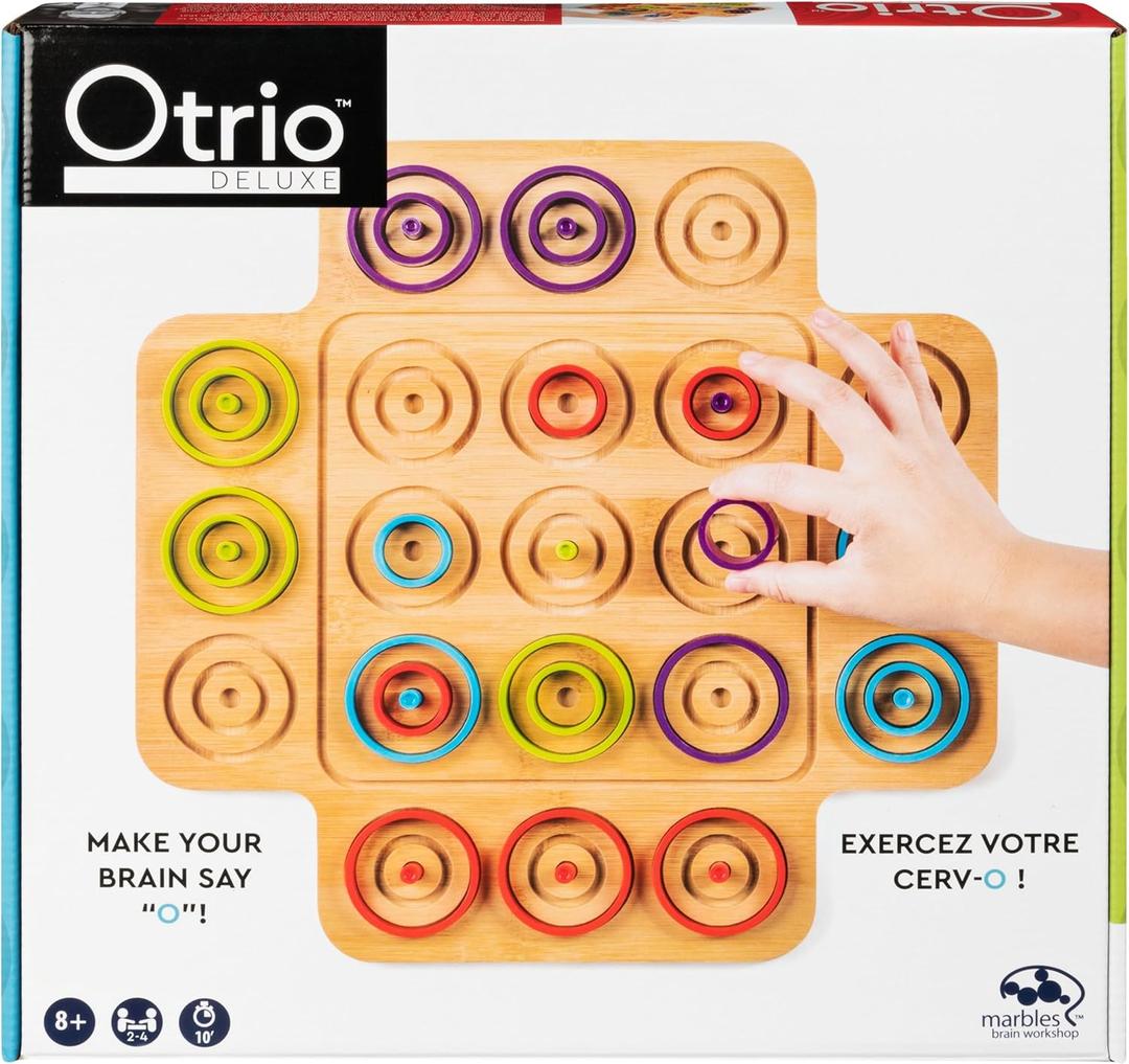 Spin Master Games, Otrio Wood Strategy, Fun Family Board, STEM, Interactive Puzzle, Family Night for Ages 8+