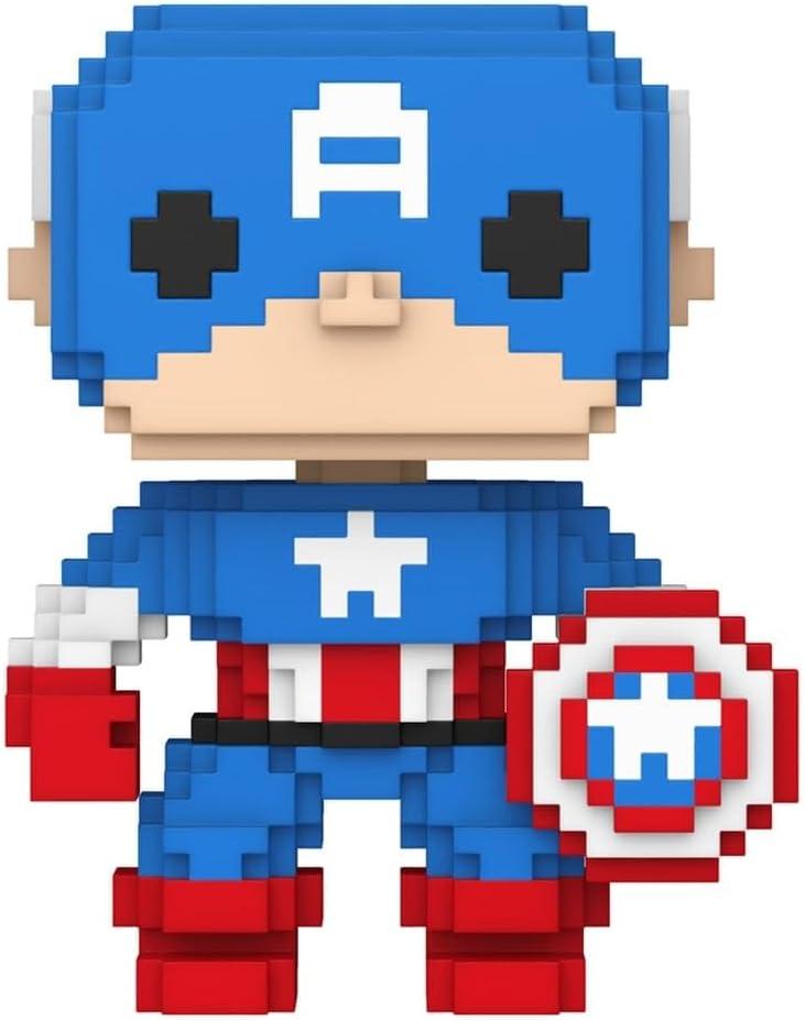 Funko Pop! Marvel: 8-Bit - Captain America - Marvel Comics - Collectible Vinyl Figure - Gift Idea - Official Products - Toys for Kids and Adults - Comic Books Fans