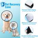 Supet Dog Cone Collar to Stop Licking, Comfortable Elizabeth Recovery Collar for Dogs After Surgery, Soft Pet Neck Head Cone Alternative L
