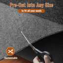 Felt Rug Pad, 5 x 7 Ft Rubber Non-Slip Rug Pad Gripper, Keep Rugs Secure and in Place, Extra Strong Under Carpet Mat Cushion - for All Floors