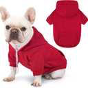 Dog Basic Hoodie Soft Dog Clothes Cold Weather Sweaters for Medium Large Dogs Cozy Fabric Warm Sweatshirt with Leash Hole (Black, XL (Back: 24.8",Chest: 33.86", Neck: 25.2")) (X-Large (35-55 lbs))