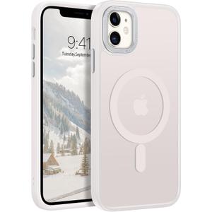 BENTOBEN for iPhone 11 Phone Case, Phone case iPhone 11 Magnetic Case [Compatible with Mag Safe] Translucent Matte Slim Shockproof Anti-Fingerprint Protective Cover for iPhone 11 6.1 Light Grey