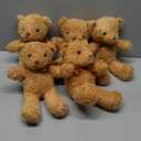 HyDren 5 Pcs Bears Stuffed Animal Soft Plush Toys Valentine 12 Inches Cute Small Shaggy Bear with Hoodie Bow Tie for Kids Boys Girls Baby Shower Birthday Party(Hoodie Style,Light Brown)