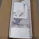 White Computer Desk with Shelves and Drawers - 47 Inch Home Office Desk with Drawers and Shelves, Small White Desk with Shelves, Computer Desk with Monitor Stand, RGB Gaming Desk with Power Outlet (47.2", White)