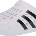 adidas Unisex Adult Adilette Clog Slide Sandal (11 Women/10 Men, Footwear White/Core Black/Footwear White)