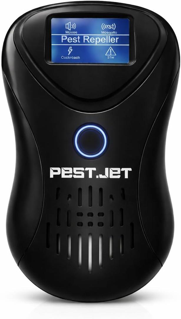 2025 Powerful Mouse Mice Rat Bat Squirrel Repellent (with LCD) - Outdoor/Indoor - Electronic Ultrasonic Pest Repeller Plug in - Deterrent Rodent Control - Electromagnetic Waves Repellent