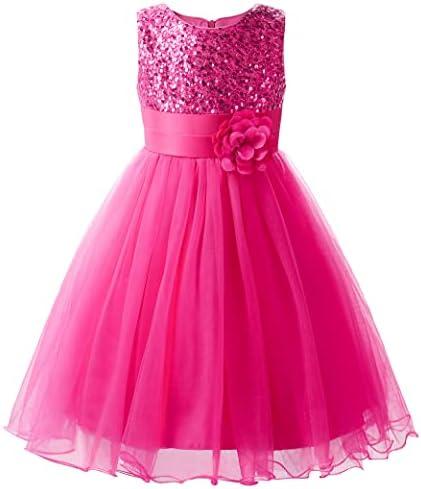 Uhnice Sequin Sleeveless Tulle Mesh Flower Girl Party Dress, S Uhnice Sequin Sleeveless Tulle Mesh Flower Girl Party Dress, S
