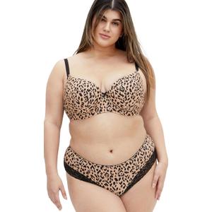 City Chic Women's Plus Size Smooth & Chic Print (40C, Ines Taupe Animal)