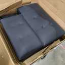 Futon Sofa Bed,Leather Foldable Couch,Reclining Sleeper with Removable Armrests,Upholstered Loveseat Sofa Couch with Folding Cup Holders for Home,Black