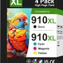 910XL Ink Cartridges for HP Printers Replacement for HP 910XL Ink Cartridges Combo Pack for HP 910 Ink Work with OfficeJet Pro 8010e 8015e 8025e 8020e 8028e 8035e 8015 8020 Printer(4 Pack)