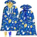 OILCUP 2 Pcs Large Gift Bags Oversized Plastic Storage Bags 48"x 36" with 2 Pcs Pull Flowers for Large Birthday Gift Wrapping, Kids Bike Gift Bags, Birthdays, Parties, New Parents Baby Showers