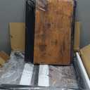 AMHANCIBLE End Tables Living Room with Charging Station, Narrow Side Table with USB Ports and Outlets, Slim Nightstand with 3 Fabric Drawers for Bedroom, Small Space, Rustic Brown, HETN013BR-1