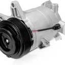 AC Compressor with Clutch with Clutch Compatible with 2009-2014 Nissan Murano, Maxima, 2011-2017 Quest, 2013-2016 Pathfinder 3.5L, w/One Plug